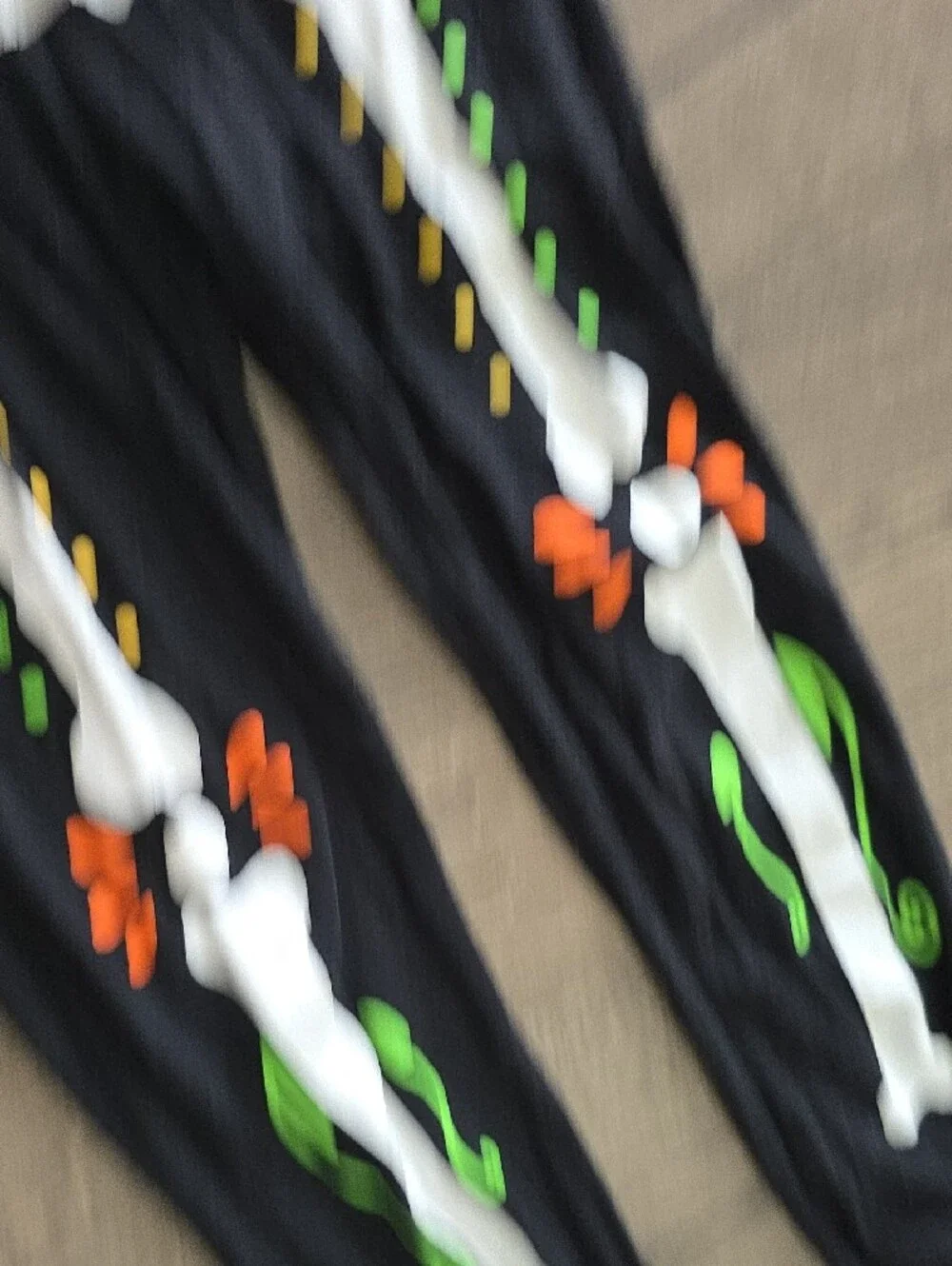 Old Navy Black Kids Skeleton Onesie with Multicolor Accents